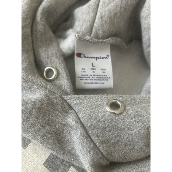 Yale Champion Hoodie Sweatshirt Large Gray Pullover Preppy VTG - Picture 2 of 5